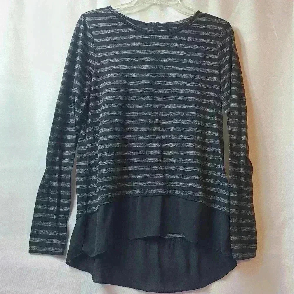 Long Sleeve Striped Blouse by Stylus